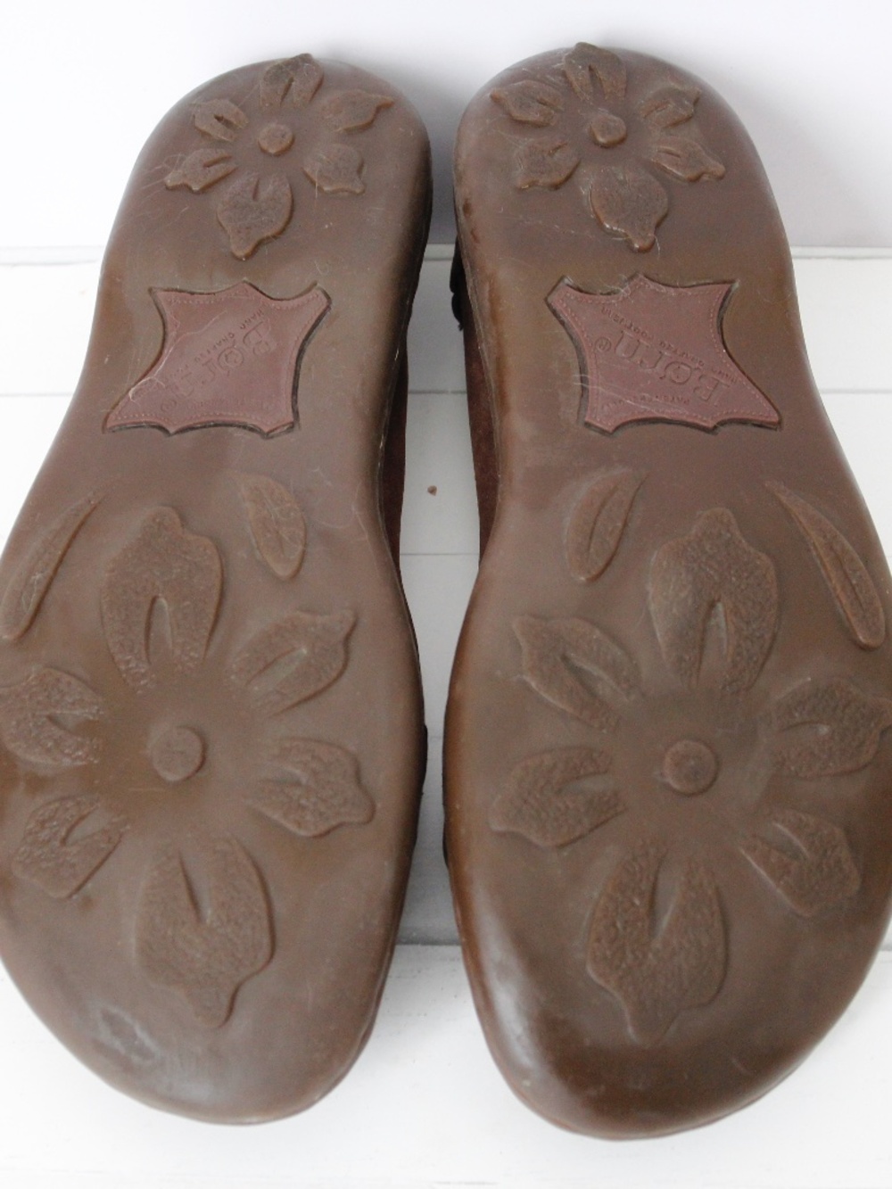 Born Brown Suede Loafer Cork Insole - Picture 9 of 14